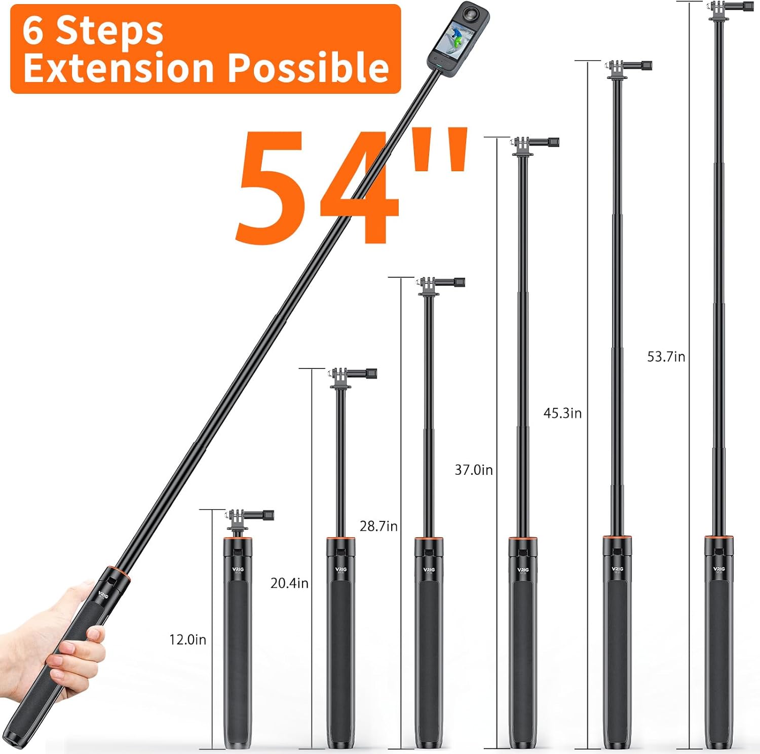 Camera Tripod Carbon - Vrig 140cm Extendable Tripod Adjustable Selfie