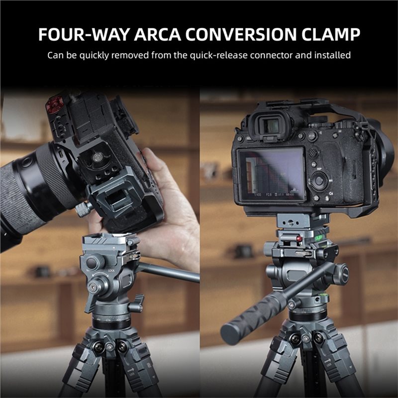 AED7-4-Way Arca Clamp Quick Re - Camera Tripod Carbon ulasan dan harga