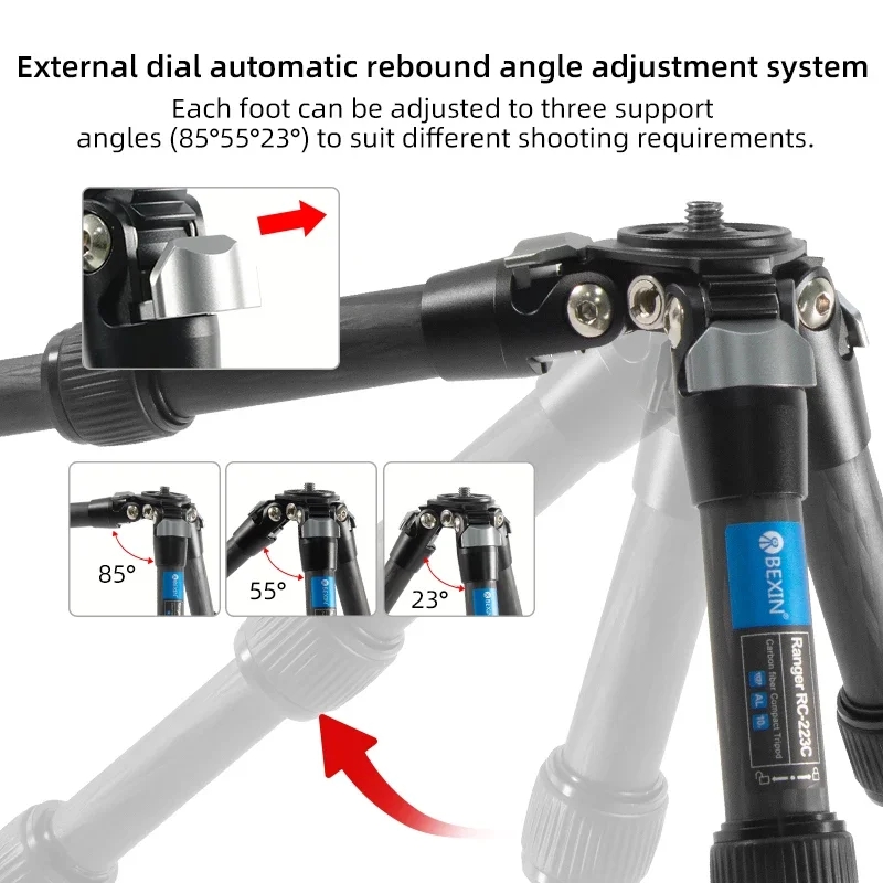 BEXIN Mini Carbon Fiber Tripod - Camera Tripod Carbon ulasan dan harga
