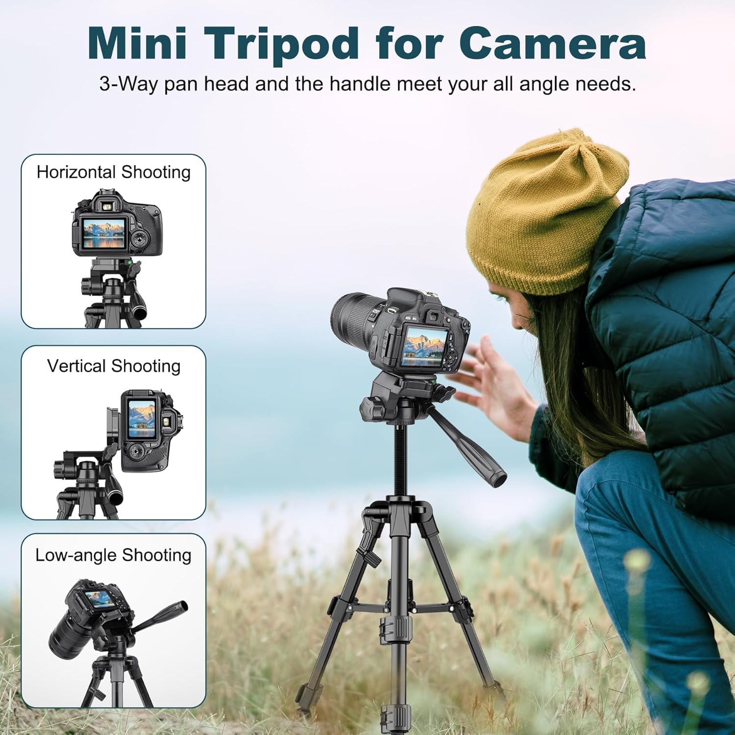 Mini Tripod for Camera, 25inch - Camera Tripod Carbon ulasan dan harga