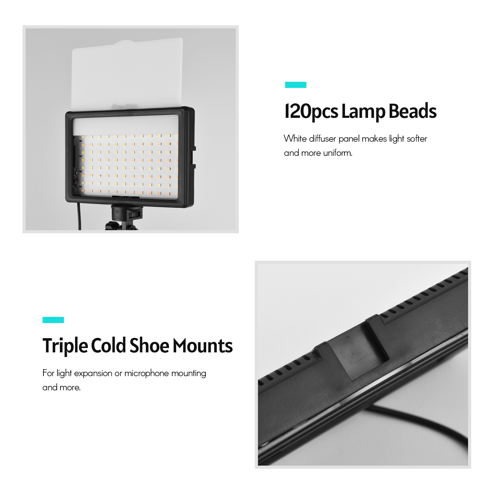 Andoer 2pcs LED Video Light Ki - Photography Bulb ulasan dan harga