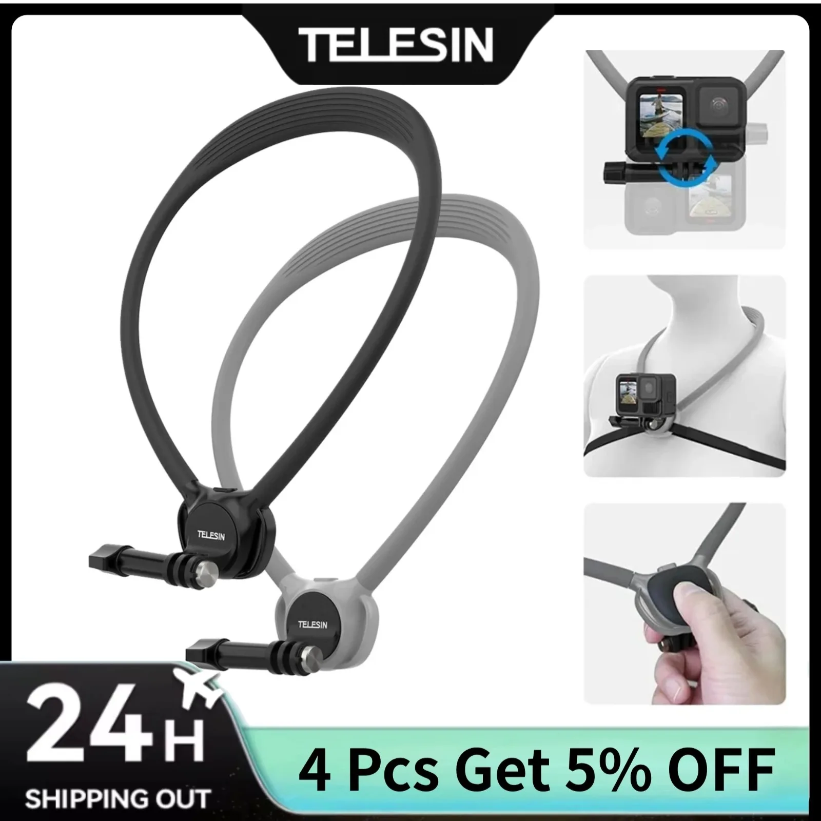 TELESIN Silicone Neck Mount fo - Insta360 Camera Go 3 ulasan dan harga