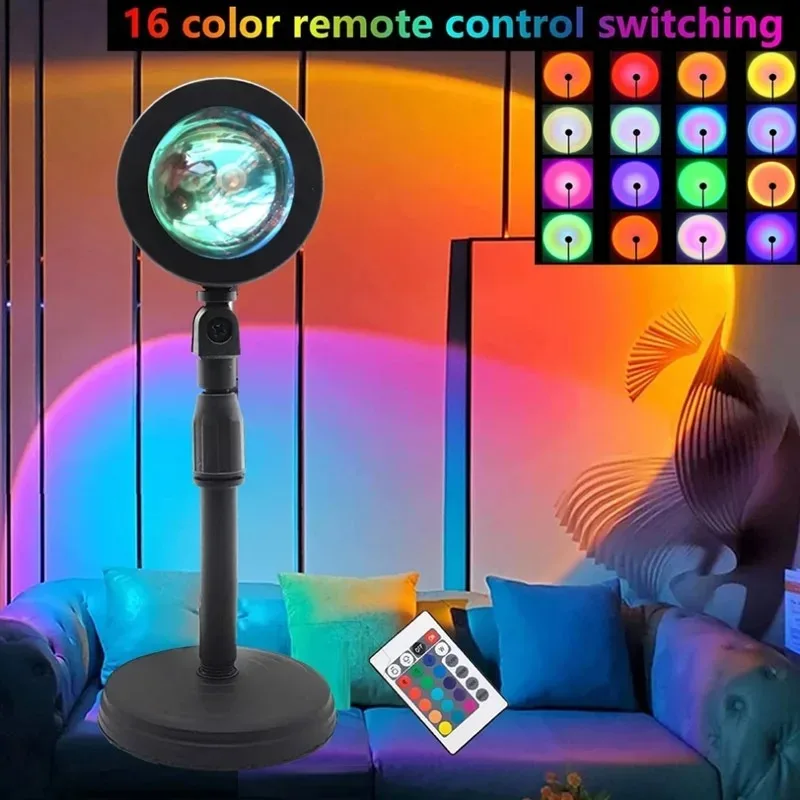 16 Color Sunset Lamp,RGB Mood  - Photography Bulb ulasan dan harga