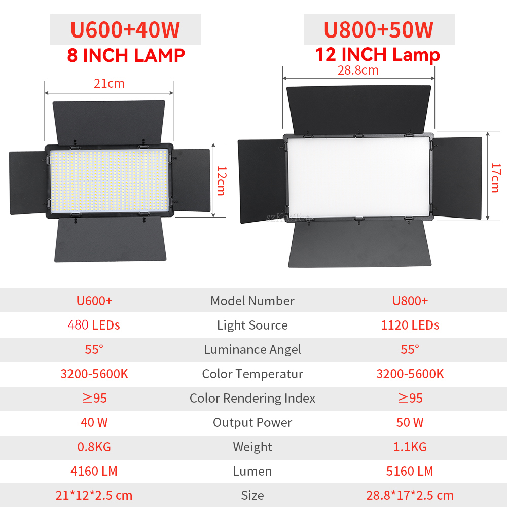 U800 U600 LED Photo Studio Vid - Photography Bulb ulasan dan harga